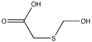 (ヒドロキシメチルチオ)酢酸 化学構造式
