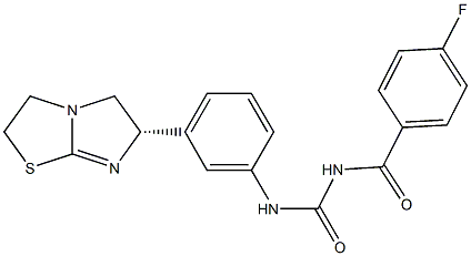 1-(4-Fluorobenzoyl)-3-[3-[[(6S)-2,3,5,6-tetrahydroimidazo[2,1-b]thiazol]-6-yl]phenyl]urea 结构式