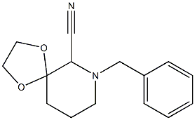 7-Benzyl-1,4-dioxa-7-azaspiro[4.5]decane-6-carbonitrile Structure