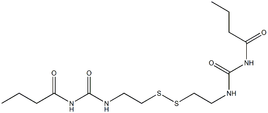 1,1'-[Dithiobis(2,1-ethanediyl)]bis(3-butyrylurea) Struktur