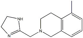 2-[[(1,2,3,4-Tetrahydro-5-methylisoquinolin)-2-yl]methyl]-4,5-dihydro-1H-imidazole 结构式