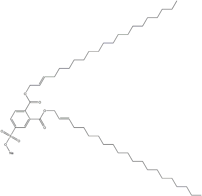 4-(ソジオスルホ)フタル酸ジ(2-ヘニコセニル) 化学構造式