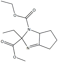 2-メチル-2,3,3a,4,5,6-ヘキサヒドロシクロペンタイミダゾール-2,3-ジカルボン酸ジエチル 化学構造式