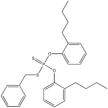Dithiophosphoric acid O,O-bis(2-butylphenyl)S-benzyl ester Struktur