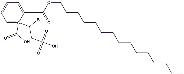 フタル酸1-ペンタデシル2-(1-ポタシオスルホエチル) 化学構造式