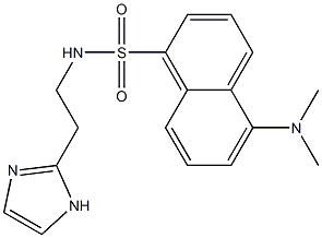 2-[2-[[5-(Dimethylamino)naphthalen-1-yl]sulfonylamino]ethyl]-1H-imidazole,,结构式