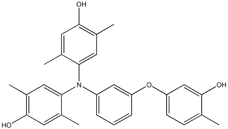 N,N-Bis(4-hydroxy-2,5-dimethylphenyl)-3-(3-hydroxy-4-methylphenoxy)benzenamine Struktur