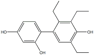 2',3',5'-Triethyl-1,1'-biphenyl-2,4,4'-triol,,结构式