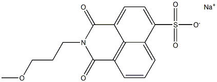 2,3-Dihydro-2-(3-methoxypropyl)-1,3-dioxo-1H-benzo[de]isoquinoline-6-sulfonic acid sodium salt Struktur