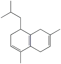 2,5-Dimethyl-8-isobutyl-1,4,7,8-tetrahydronaphthalene,,结构式