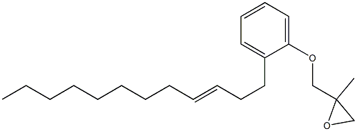 2-(3-ドデセニル)フェニル2-メチルグリシジルエーテル 化学構造式