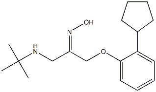 1-(2-Cyclopentylphenoxy)-3-tert-butylaminoacetone (Z)-oxime 结构式