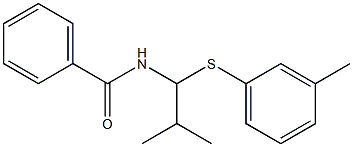 N-[1-(3-Methylphenylthio)-2-methylpropyl]benzamide Structure