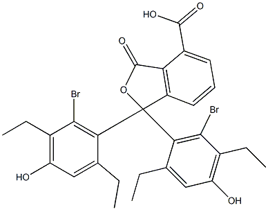 1,1-Bis(6-bromo-2,5-diethyl-4-hydroxyphenyl)-1,3-dihydro-3-oxoisobenzofuran-4-carboxylic acid,,结构式