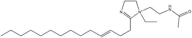 1-[2-(アセチルアミノ)エチル]-1-エチル-2-(3-テトラデセニル)-2-イミダゾリン-1-イウム 化学構造式