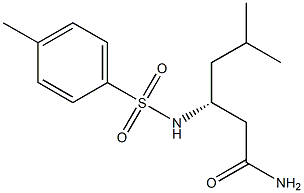 [R,(+)]-5-Methyl-3-[(p-tolylsulfonyl)amino]hexanamide Struktur