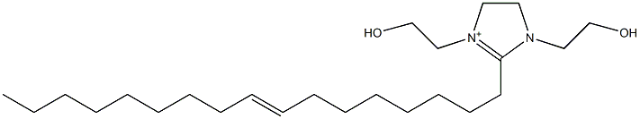 2-(8-Heptadecenyl)-4,5-dihydro-1,3-bis(2-hydroxyethyl)-1H-imidazol-3-ium,,结构式