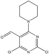 2,4-Dichloro-6-piperidinopyrimidine-5-carbaldehyde Structure