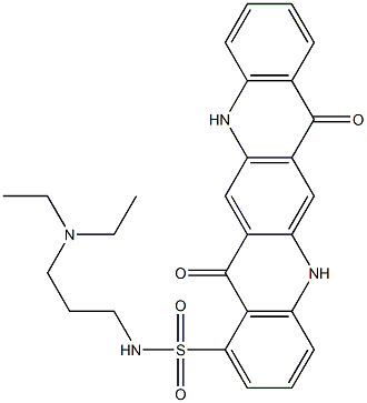 N-[3-(Diethylamino)propyl]-5,7,12,14-tetrahydro-7,14-dioxoquino[2,3-b]acridine-1-sulfonamide Structure