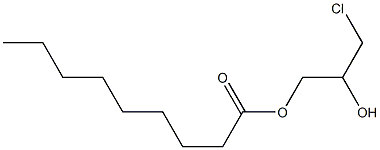 Nonanoic acid 2-hydroxy-3-chloropropyl ester Structure