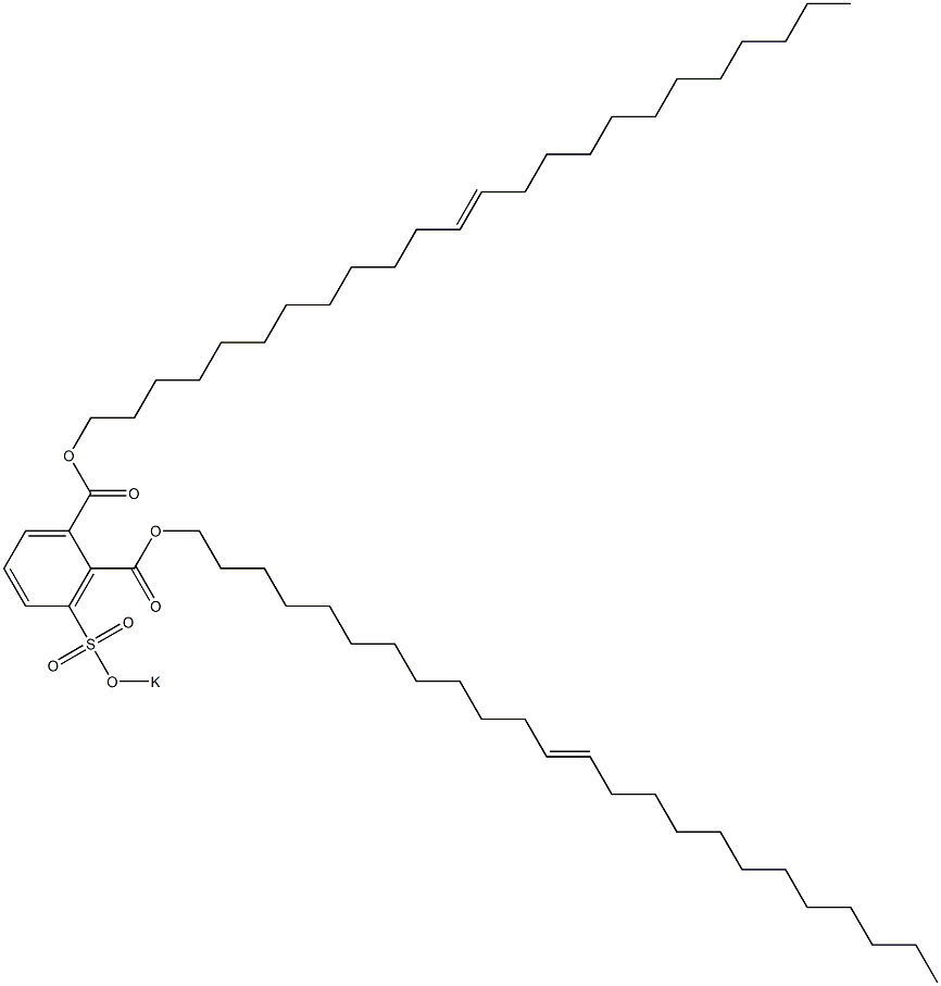 3-(Potassiosulfo)phthalic acid di(12-tetracosenyl) ester