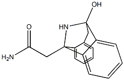 10-Hydroxy-5-(carbamoylmethyl)-10,11-dihydro-5H-dibenzo[a,d]cyclohepten-5,10-imine Struktur