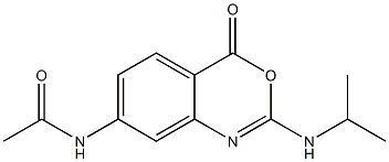 2-Isopropylamino-7-acetylamino-4H-3,1-benzoxazin-4-one Struktur