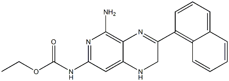 N-[(5-Amino-1,2-dihydro-3-(1-naphthalenyl)pyrido[3,4-b]pyrazin)-7-yl]carbamic acid ethyl ester,,结构式