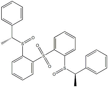 [(R)-1-Phenylethylsulfinyl]phenyl sulfone,,结构式