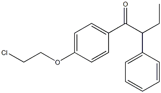 1-[4-(2-クロロエトキシ)フェニル]-2-フェニル-1-ブタノン 化学構造式