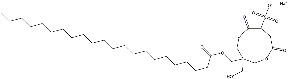 1-(1-Oxodocosyloxymethyl)-1-(hydroxymethyl)-4,7-dioxo-3,8-dioxacyclononane-6-sulfonic acid sodium salt Structure