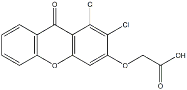(9-Oxo-1,2-dichloro-9H-xanthen-3-yloxy)acetic acid Structure