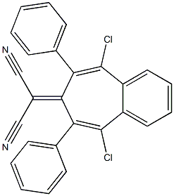 (5,9-Dichloro-6,8-diphenyl-7H-benzocyclohepten-7-ylidene)malononitrile Structure