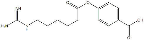 4-[[6-[(Aminoiminomethyl)amino]-1-oxohexyl]oxy]benzoic acid Structure