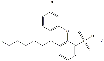 3'-Hydroxy-6-heptyl[oxybisbenzene]-2-sulfonic acid potassium salt Struktur