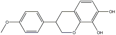 3-(4-Methoxyphenyl)-7,8-dihydroxychroman Struktur