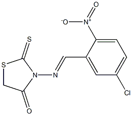 2-Thioxo-3-[[(2-nitro-5-chlorophenyl)methylene]amino]thiazolidin-4-one Structure