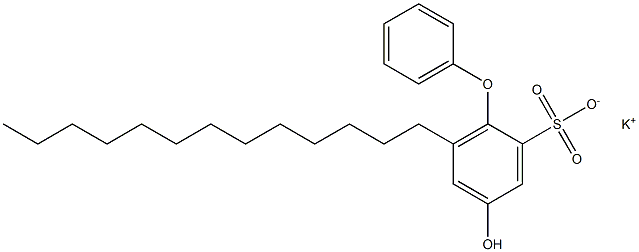 4-Hydroxy-6-tridecyl[oxybisbenzene]-2-sulfonic acid potassium salt Struktur