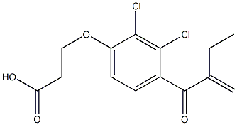 3-[2,3-ジクロロ-4-(2-メチレン-1-オキソブチル)フェノキシ]プロピオン酸 化学構造式