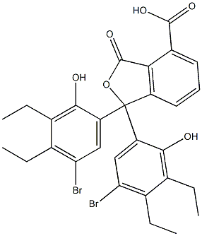1,1-Bis(5-bromo-3,4-diethyl-2-hydroxyphenyl)-1,3-dihydro-3-oxoisobenzofuran-4-carboxylic acid 结构式
