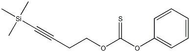 チオ炭酸O-(4-トリメチルシリル-3-ブチニル)O-フェニル 化学構造式