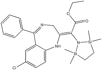 [(7-Chloro-2,3-dihydro-5-phenyl-1H-1,4-benzodiazepin)-2-ylidene](2,2,5,5-tetramethyl-1-aza-2,5-disilacyclopentan-1-yl)acetic acid ethyl ester