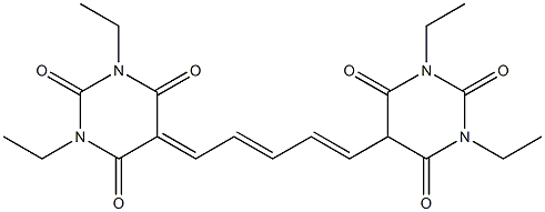 5-[5-[(1,3-Diethylhexahydro-2,4,6-trioxopyrimidin)-5-yl]-2,4-pentadienylidene]-1,3-diethyl-2,4,6(1H,3H,5H)-pyrimidinetrione,,结构式