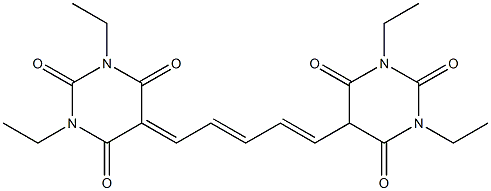 5-[5-[(1,3-Diethylhexahydro-2,4,6-trioxopyrimidin)-5-yl]-2,4-pentadienylidene]-1,3-diethyl-2,4,6(1H,3H,5H)-pyrimidinetrione Structure