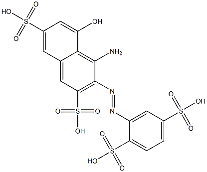 4-Amino-5-hydroxy-3-(2,5-disulfophenylazo)-2,7-naphthalenedisulfonic acid Structure