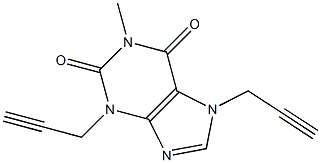 3,7-Di2-propynyl-1-methylxanthine,,结构式