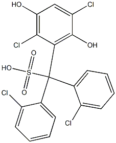 (2,5-Dichloro-3,6-dihydroxyphenyl)bis(2-chlorophenyl)methanesulfonic acid Structure