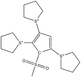 5-Methylsulfonyl-1,2,4-tris(1-thioniacyclopentan-1-yl) cyclopentadienide