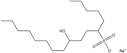 9-Hydroxyheptadecane-6-sulfonic acid sodium salt 结构式