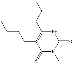 5-ブチル-3-メチル-6-プロピルウラシル 化学構造式